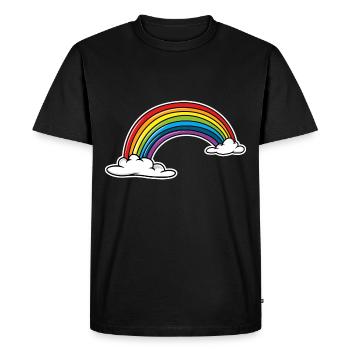 arc en ciel - T-shirt Premium bio Homme - noir - Devant - Nico (187cm)