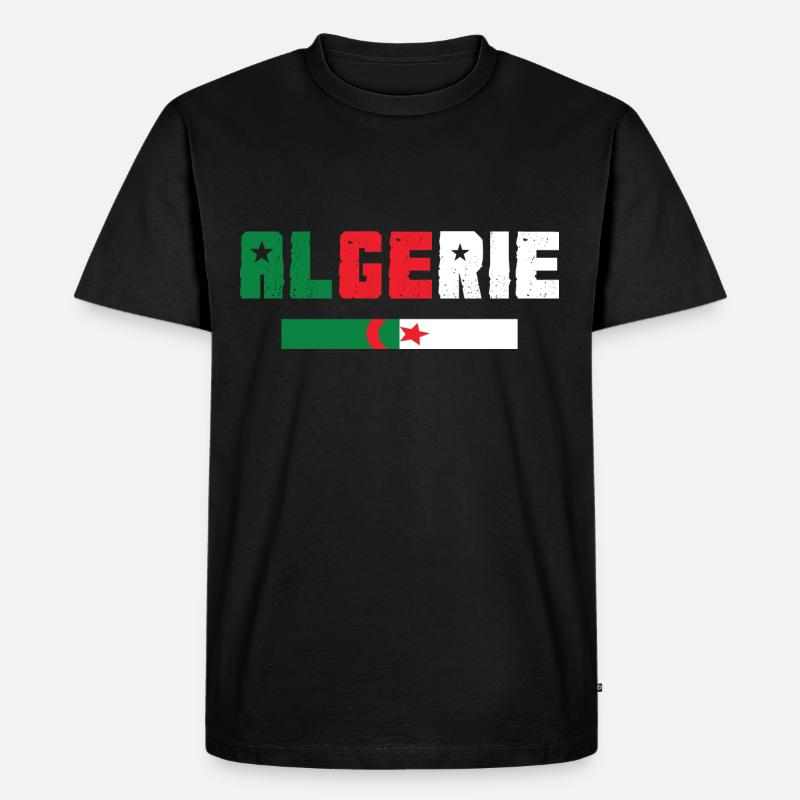 Algerien - Männer Premium Bio T-Shirt - Schwarz