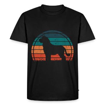 Komondor Hongrois Vintage Rétro - T-shirt Premium bio Homme - noir - Devant - Nico (187cm)