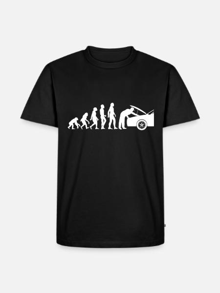 Evolution Kfz-Mechaniker Mechatroniker Werkstatt - Männer Premium Bio T-Shirt - Schwarz