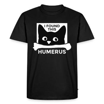 Funny pun humor with cats, hangovers, kittens - Men's Premium Organic T-Shirt - black - Front - Nico (187cm)