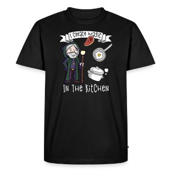 Je cuisine dans la cuisine femme au foyer femme au foyer - T-shirt Premium bio Homme - noir - Devant - Nico (187cm)