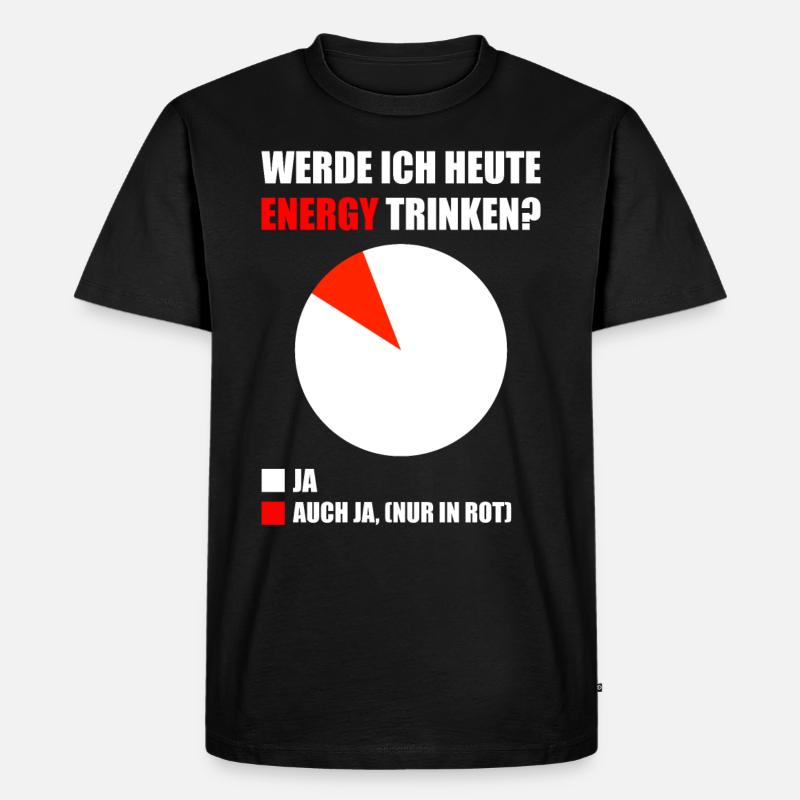 Energy Drink Spruch Gescenk - Männer Premium Bio T-Shirt - Schwarz