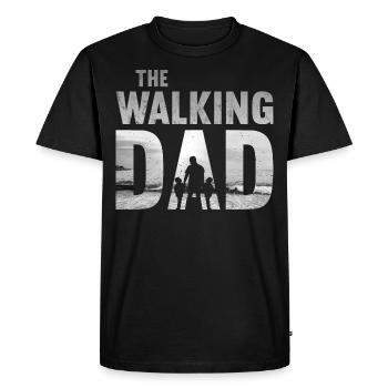 Le motif du père qui marche - T-shirt Premium bio Homme - noir - Devant - Nico (187cm)