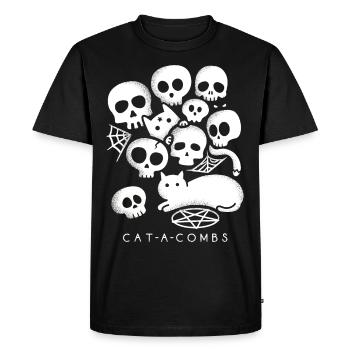 Peignes pour chats - T-shirt Premium bio Homme - noir - Devant - Nico (187cm)