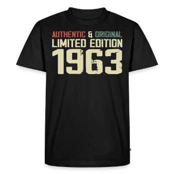 1963 Birthday Gift 1963 Vintage 1963 Retro - Men's Premium Organic T-Shirt - black - Front - Nico (187cm)