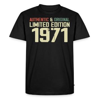 1971 Birthday Gift 1971 Vintage 1971 Retro - Men's Premium Organic T-Shirt - black - Front - Nico (187cm)