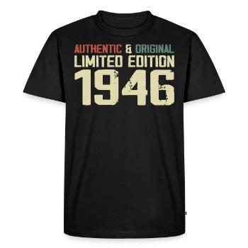 1946 Cadeau Anniversaire 1946 Vintage 1946 Rétro - T-shirt Premium bio Homme - noir - Devant - Nico (187cm)