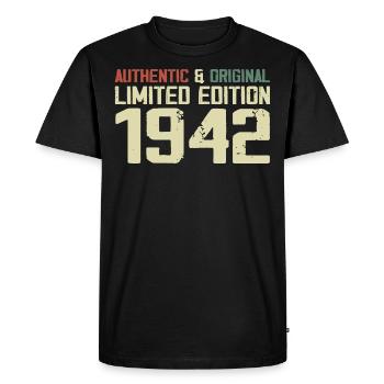 1942 Cadeau Anniversaire 1942 Vintage 1942 Rétro - T-shirt Premium bio Homme - noir - Devant - Nico (187cm)