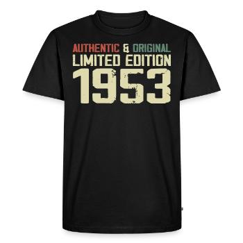 1953 Cadeau Anniversaire 1953 Vintage 1953 Rétro - T-shirt Premium bio Homme - noir - Devant - Nico (187cm)