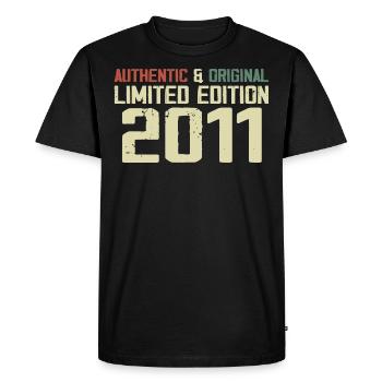 2011 Cadeau Anniversaire 2011 Vintage 2011 Rétro - T-shirt Premium bio Homme - noir - Devant - Nico (187cm)