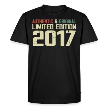 2017 Cadeau Anniversaire 2017 Vintage 2017 Rétro - T-shirt Premium bio Homme - noir - Devant - Nico (187cm)