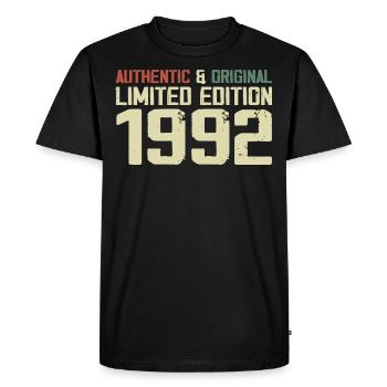 1992 Cadeau Anniversaire 1992 Vintage 1992 Rétro - T-shirt Premium bio Homme - noir - Devant - Nico (187cm)