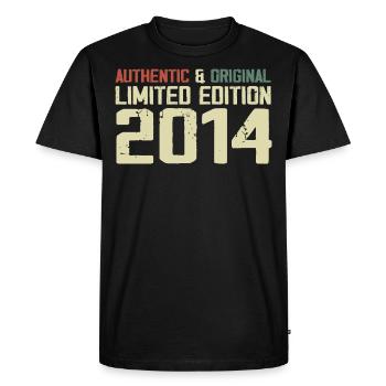 2014 Cadeau Anniversaire 2014 Vintage 2014 Rétro - T-shirt Premium bio Homme - noir - Devant - Nico (187cm)