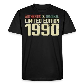 1990 Cadeau Anniversaire 1990 Vintage 1990 Rétro - T-shirt Premium bio Homme - noir - Devant - Nico (187cm)