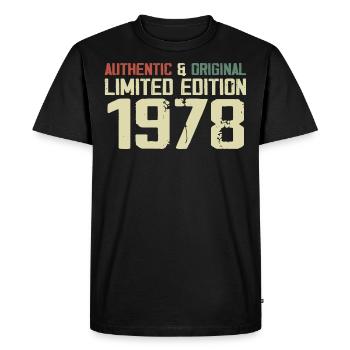 1978 Birthday Gift 1978 Vintage 1978 Retro - Men's Premium Organic T-Shirt - black - Front - Nico (187cm)