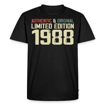 1988 Birthday Gift 1988 Vintage 1988 Retro - Men's Premium Organic T-Shirt - black - Front - Nico (187cm)