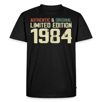 1984 Cadeau Anniversaire 1984 Vintage 1984 Rétro - T-shirt Premium bio Homme - noir - Devant - Nico (187cm)