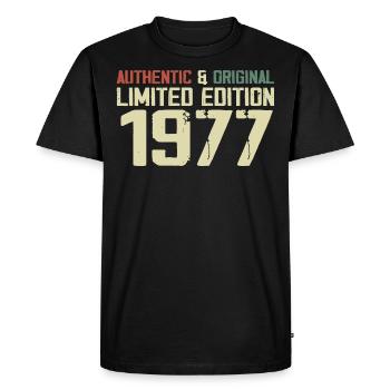 1977 Cadeau Anniversaire 1977 Vintage 1977 Rétro - T-shirt Premium bio Homme - noir - Devant - Nico (187cm)