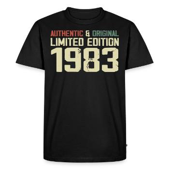 1983 Birthday Gift 1983 Vintage 1983 Retro - Men's Premium Organic T-Shirt - black - Front - Nico (187cm)
