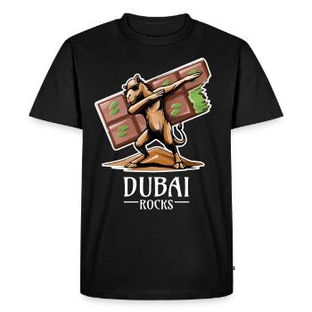 Dubaï Rocks - Design de dromadaire de Dabbing Cool - T-shirt Premium bio Homme - noir - Devant - Nico (187cm)