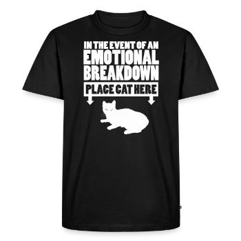 Cats funny sayings - Men's Premium Organic T-Shirt - black - Front - Nico (187cm)