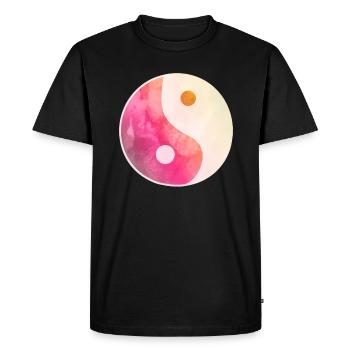 yin yang symbole icônes symbolisme yoga - T-shirt Premium bio Homme - noir - Devant - Nico (187cm)
