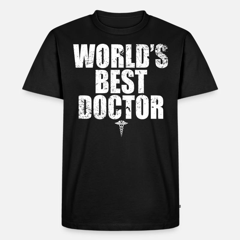 Arzt Doktor - Männer Premium Bio T-Shirt - Schwarz