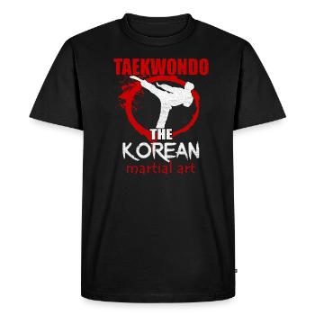 Taekwondo Karate Arts martiaux Corée Arts martiaux - T-shirt Premium bio Homme - noir - Devant - Nico (187cm)