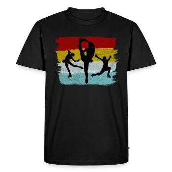 Patinage sur glace Patinage sur glace Sports d'hiver Patinage artistique - T-shirt Premium bio Homme - noir - Devant - Nico (187cm)