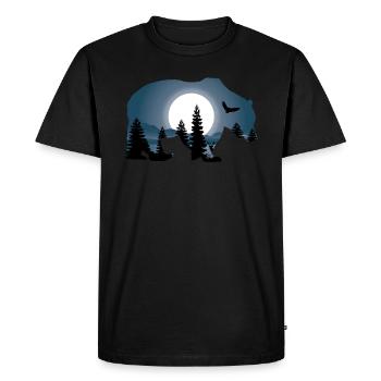 Ours - T-shirt Premium bio Homme - noir - Devant - Nico (187cm)