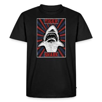 Requin tigre Requin créatures de la mer Requin oursin - T-shirt Premium bio Homme - noir - Devant - Nico (187cm)