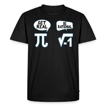 Mathématiques Pi Mathe maths Mathe maths mathématiques - T-shirt Premium bio Homme - noir - Devant - Nico (187cm)