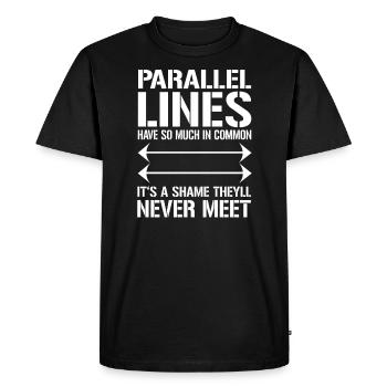 Mathématiciens - T-shirt Premium bio Homme - noir - Devant - Nico (187cm)