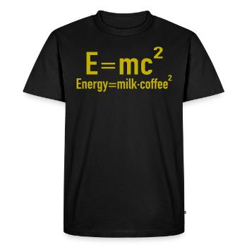 physicist - Men's Premium Organic T-Shirt - black - Front - Nico (187cm)