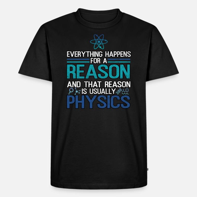 Physiker - Männer Premium Bio T-Shirt - Schwarz