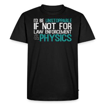 physics - Men's Premium Organic T-Shirt - black - Front - Nico (187cm)