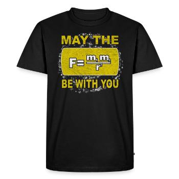 physics - Men's Premium Organic T-Shirt - black - Front - Nico (187cm)