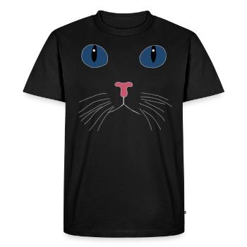 BLACK CAT - Men's Premium Organic T-Shirt - black - Front - Nico (187cm)