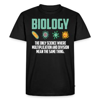 Sciences Biologie Biologiste biologique professeur - T-shirt Premium bio Homme - noir - Devant - Nico (187cm)