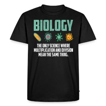 Biologie Biologie Biologiste bio science - T-shirt Premium bio Homme - noir - Devant - Nico (187cm)