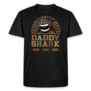 Tiger Shark Sharks Paternity Daddy Father Father's Day - Men's Premium Organic T-Shirt - black - Front - Nico (187cm)