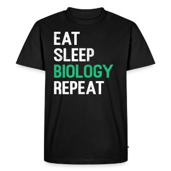 biology - Men's Premium Organic T-Shirt - black - Front - Nico (187cm)