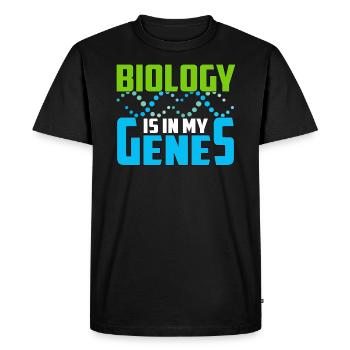 biologie - T-shirt Premium bio Homme - noir - Devant - Nico (187cm)