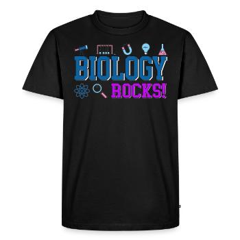biology - Men's Premium Organic T-Shirt - black - Front - Nico (187cm)
