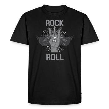 Rock'n'Roll - T-shirt Premium bio Homme - noir - Devant - Nico (187cm)