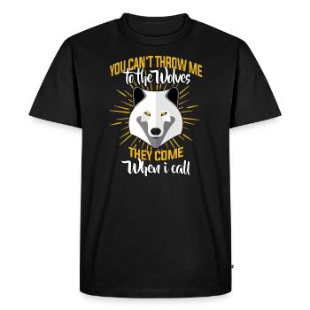 Wolf Wolves - Men's Premium Organic T-Shirt - black - Front - Nico (187cm)