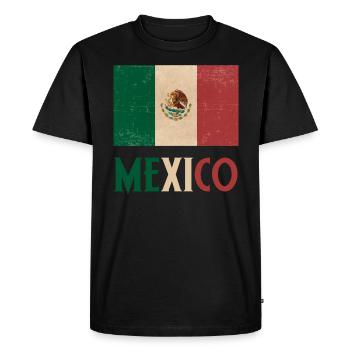 Mexico flag country roots mexican mexican - Men's Premium Organic T-Shirt - black - Front - Nico (187cm)
