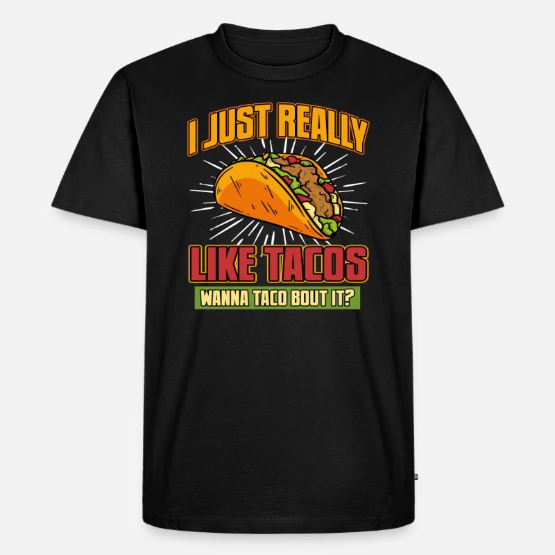 Tacos - Männer Premium Bio T-Shirt - Schwarz