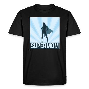 Supermom Maternité Super maman Maman Super-Héros - T-shirt Premium bio Homme - noir - Devant - Nico (187cm)